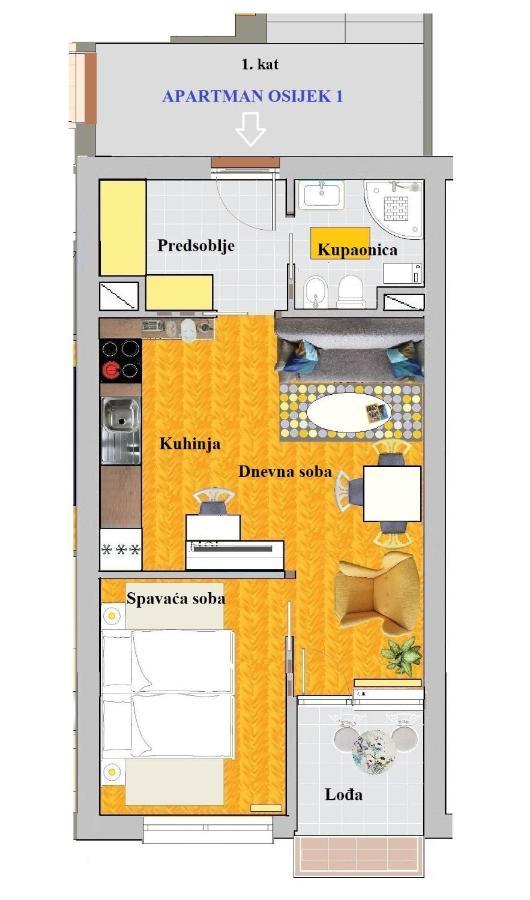 Apartman 오시예크 외부 사진